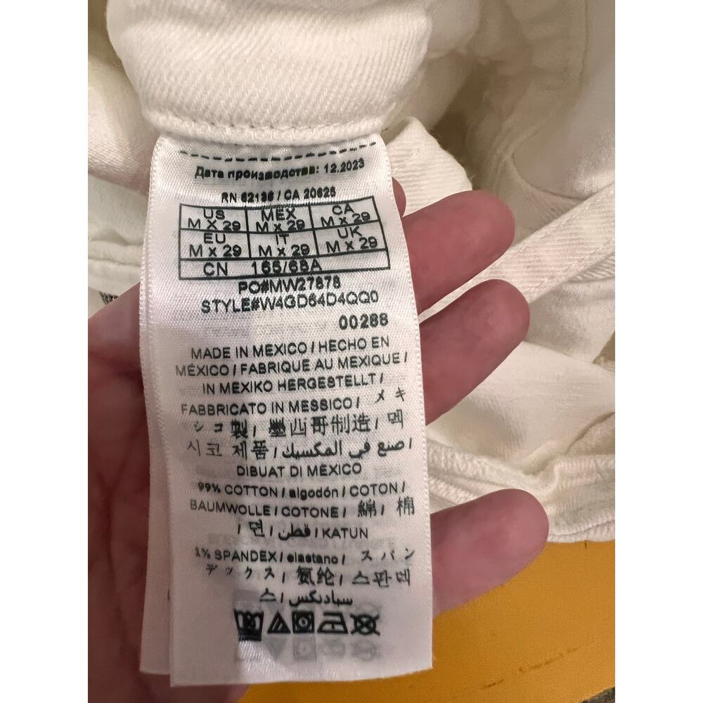 Guess Vanna Sleeveless Skinny Leg Denim Jumpsuit White Womens Size M x 29 NWT - Picture 15 of 15